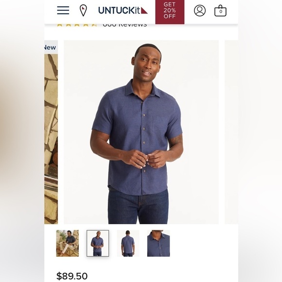 UNTUCKit Short Sleeve Shirt - Picture 1 of 5